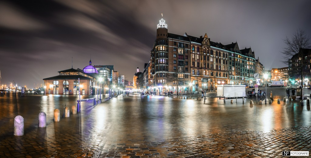 Hamburg Fischmarkt Sturmflut Nacht